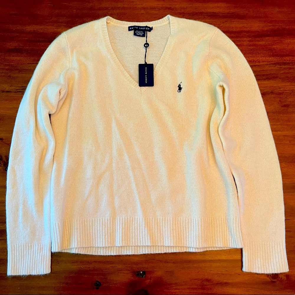 Merino Wool Womens Ralph Lauren Sweater New With Tags - Size L